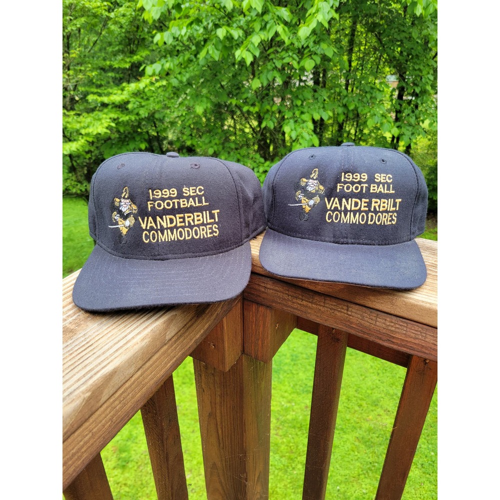 Lot of Vintage 90s Fitted Vanderbilt Commodores SEC Champions Hats Made in USA
